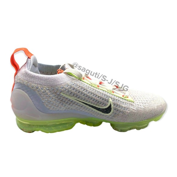 Nike Air VaporMax 2021 Flyknit Women Size 6 Light Bone Coral Green DC4112-003 - Picture 4 of 8